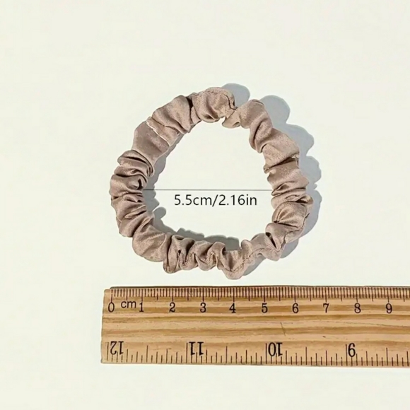 NEW 10 Hair Satin Feel Scrunchies Elastic Ponytail - Picture 4 of 4